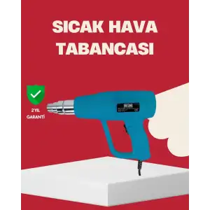 AsilTech 2 Kademeli Güçlü Sıcak Hava Tabancası 380° – 500° Isı Ayarı