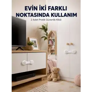 AsilTech 2li Çocuk Güvenlik Kilidi Ev İçi Koruma Seti