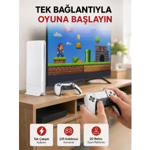 AsilTech 20.000 Klasik Oyun Dahili Kablosuz Kontrollü Oyun Kutusu