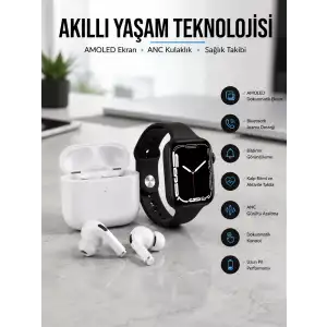 AsilTech 2025 Model Akıllı Saat ve Yeni Nesil Pro Bluetooth Kulaklık TWS Yüksek Ses Kaliteli