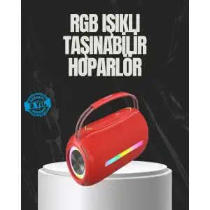 AsilTech 20W Güçlü Ses Çift Sürücülü RGB LED Işıklı Bluetooth 5.3 Hoparlör