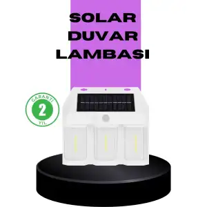 AsilTech 3 in 1 Solar Duvar Lambası – IP65 Su Geçirmez, Hareket Sensörlü