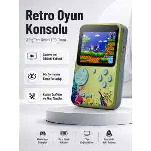 AsilTech 3 İnç Renkli Ekranlı Taşınabilir El Konsolu – G5 Modeli