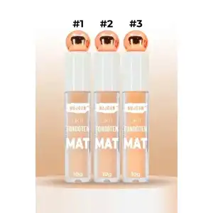 AsilTech 3lü Mat Bitişli Likit Fondöten Seti