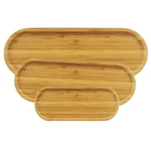 AsilTech 3lü Oval Sunum Tabağı Seti