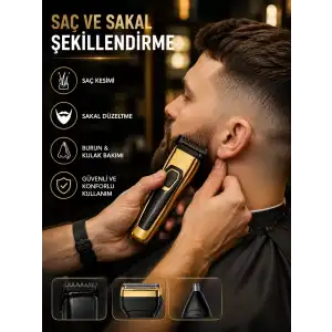 AsilTech 3ü 1 Arada Şarjlı Kişisel Bakım ve Tıraş Makinesi