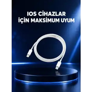 AsilTech 30W Type-C Lightning Hızlı Şarj Kablosu 1.2m iPhone Uyumlu