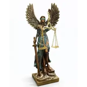 AsilTech 30x9 cm Polyester Kanatlı Adalet Biblosu