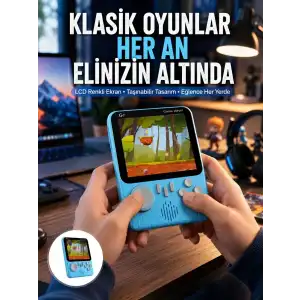 AsilTech 3.5 İnç Mini Atari Taşınabilir Oyun Konsolu 666 Adet Retro Oyun Yeni Nesil