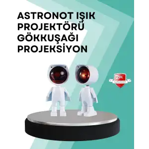 AsilTech 360° Ayarlanabilir Başlıklı Astronot Gece Lambası