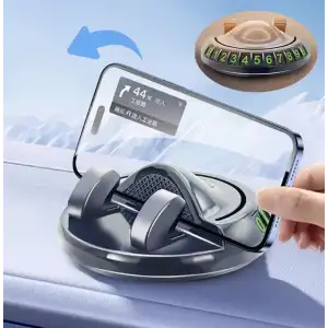 AsilTech 360° Dönebilen Yapışkanlı Numaratörlü Araç Telefon Tutucu