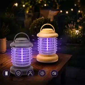 AsilTech 360° Korumalı UV Işıklı Sinek Kovucu - Kamp Tipi - Şarjlı Fener