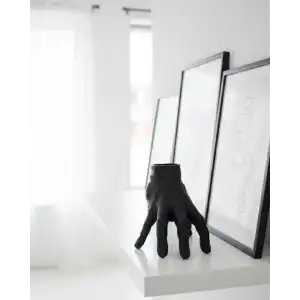 AsilTech 3D Siyah El Biblo 27x22 cm İddialı Ev Dekorasyonu