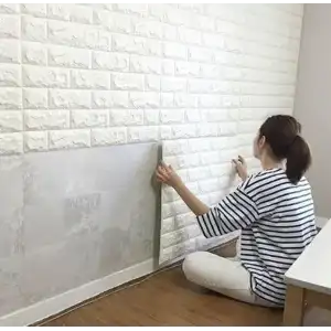 AsilTech 3D Tuğla Desenli Kendinden Yapışkanlı Duvar Paneli 58x38 cm