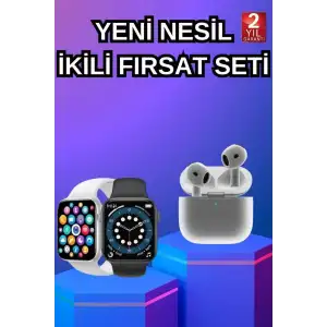 AsilTech 3.Nesil TWS Bluetooth Kulaklık ve Dokunmatik Ekran Akıllı Saat Sesli Görüşme