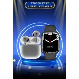 AsilTech 3.Nesil TWS Bluetooth Kulaklık ve Dokunmatik Ekran Akıllı Saat Sesli Görüşme