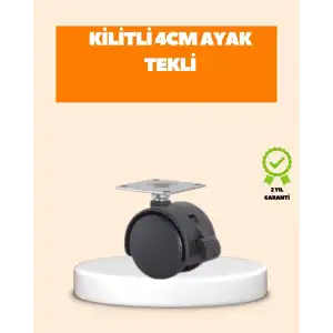 AsilTech 4 cm Kilit Mekanizmalı Mobilya Ayağı Tekli