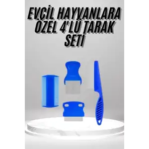 AsilTech 4lü Bit Evcil Hayvan Tarak Seti Kedi Köpek Bit Tarak Seti Pire Tarağı