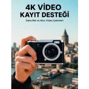 AsilTech 48 MP Dijital Kamera 4K Video Çekim Özellikli Kompakt Tasarım
