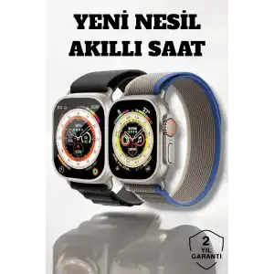 AsilTech 49MM Ekranlı, Kan Basıncı ve Adımsayar Özellikli Bluetooth Akıllı Saat