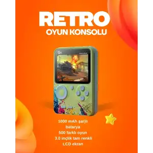AsilTech 500 Oyun Hafızalı G5 Game Box – Renkli LCD Ekranlı