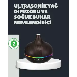 AsilTech 550ML Ultrasonik Hava Nemlendirici ve Aromaterapi Difüzörü