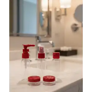AsilTech 5’li Seyahat Boy Kozmetik Şişe Seti 30 ml Çantalı Organizer