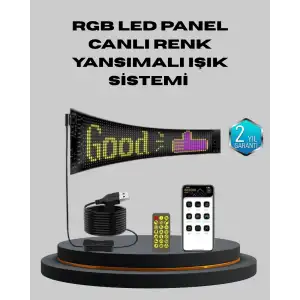 AsilTech 5V USB Akıllı Piksel LED Panel – Mobil Uygulama Kontrollü, Renkli Işık Efektli