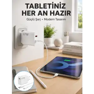 AsilTech 67 Watt Type C Hızlı Şarj Başlık Xiaomi Black Shark Uyumlu Yeni Nesil