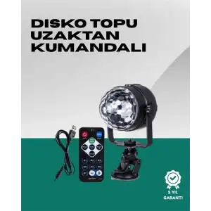 AsilTech 7 Farklı Aydınlatma Modu ve Ses Sensörlü Disko Topu Lambası