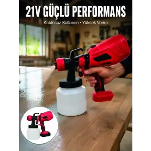 AsilTech 800 ml Geniş Hazne ile Kesintisiz Boya Uygulaması