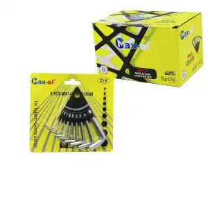 AsilTech 9 Parça Alyan Anahtar Seti - Mini Boy - Üçgen Stand Askılık