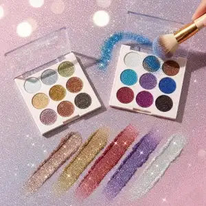 AsilTech 9 Renk Glitter Diamond Far Paleti - 2li Set