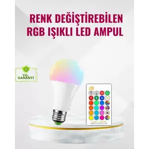 AsilTech 9 Watt Beyaz Işık ve Renk Ayarlı Akıllı LED Ampul