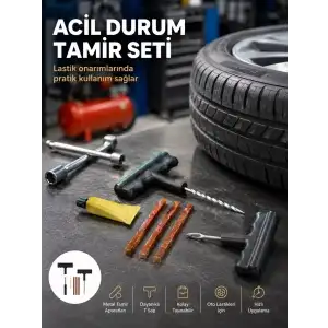 AsilTech Acil Durumların Kurtarıcısı Çok Amaçlı Lastik Tamir Seti