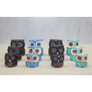 AsilTech Ahşap 3lü Baykuş Seti Model 5