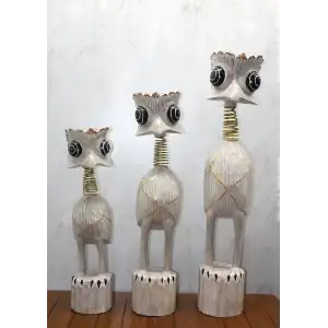 AsilTech Ahşap 3lü Deve Kuşu Seti 90 Cm