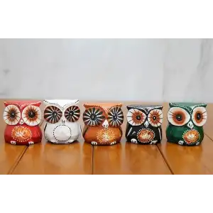 AsilTech Ahşap 5li Baykuş Seti Model 3