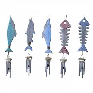 AsilTech Ahşap Balıklı Metal Çan