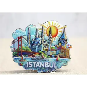 AsilTech Ahşap İstanbul Temalı Magnet - Model 4