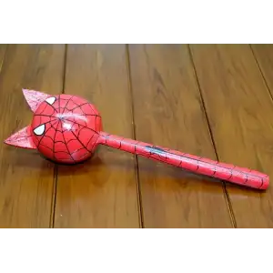 AsilTech Ahşap Kedili Spiderman Marakas Tekli