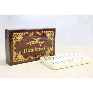 AsilTech Ahşap Kutulu Domino Oyunu Model 3