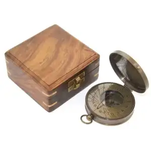 AsilTech Ahşap Kutulu Pusula Model 8