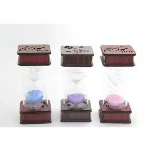 AsilTech Ahşap Ledli Kum Saati Model 1