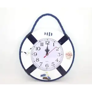 AsilTech Ahşap Marin Duvara Asmalı Saat