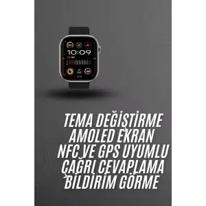 AsilTech Akıllı saat 2.02 inch Nabız Ölçer Arama Konuşma Müzik Dinleme