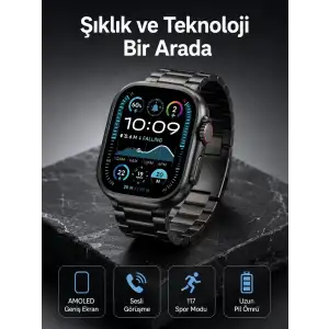 AsilTech Akıllı Saat 3 Kordonlu Waterproof Adımsayar, Titreşim ve GPS Özelliği