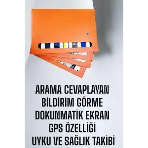 AsilTech Akıllı Saat 7 Kordonlu Bildirim Görebilen Metal Kordon GPS Özelliği