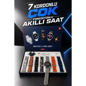 AsilTech Akıllı Saat 7 Kordonlu Yeni Nesil Arama Cevaplayan Çok Fonksiyonlu