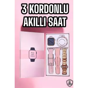 AsilTech Akıllı Saat Amoled Ekran 3 Kordonlu Aksesuar Hediyeli Sesli Görüşme